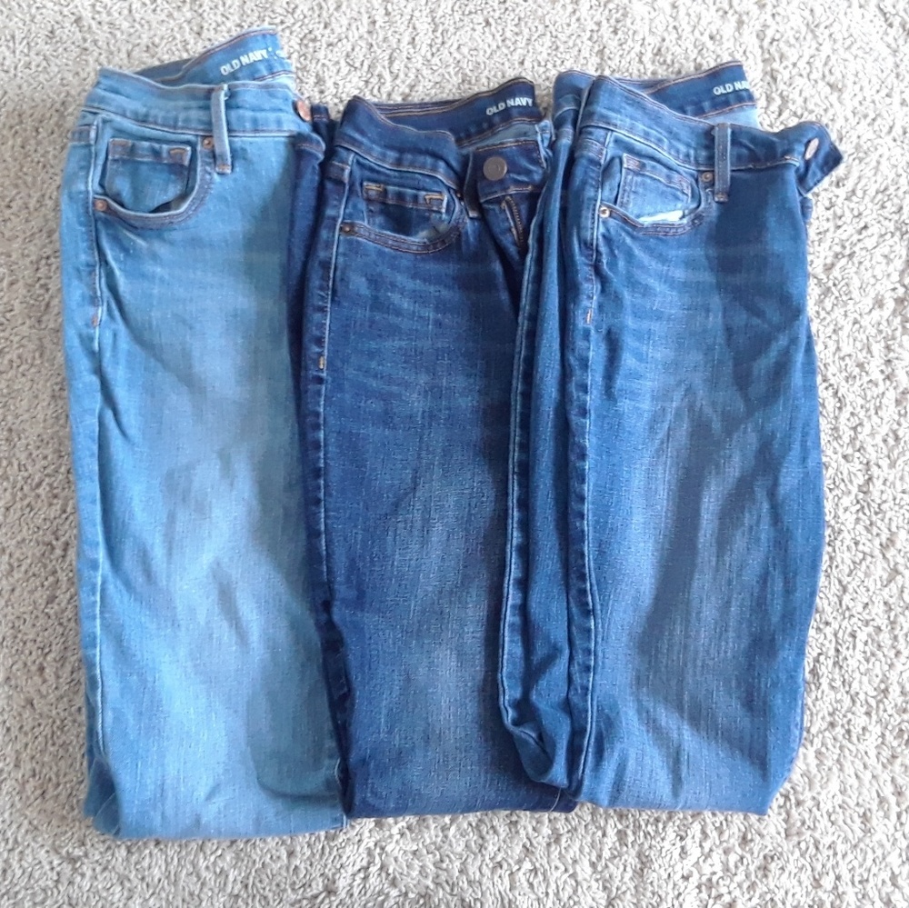 Dark blue denim jeans